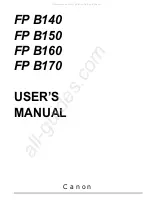 Canon FP B150 Instruction Book preview