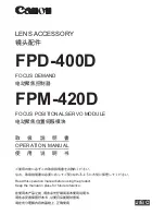 Preview for 1 page of Canon FPD-400D Operation Manual