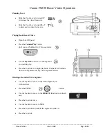 Предварительный просмотр 2 страницы Canon FS200 - Camcorder - 680 KP Basic Operation