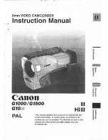 Preview for 1 page of Canon G 10 Hi Instruction Manual