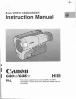 Canon G 30 Hi Instruction Manual preview