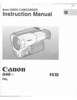 Preview for 1 page of Canon G 45 Hi Instruction Manual