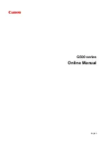 Preview for 1 page of Canon G540 Online Manual