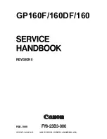 Предварительный просмотр 1 страницы Canon GP160 Service Handbook