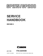 Canon GP215 Service Handbook предпросмотр