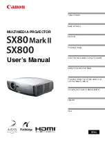 Preview for 1 page of Canon HDMI SX80 User Manual