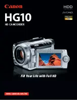 Preview for 1 page of Canon HG-10 Brochure