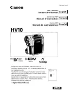 Canon HV10 - Camcorder - 1080i Instruction Manual preview