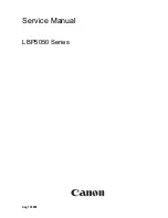 Предварительный просмотр 1 страницы Canon I-Sensys LBP5050 Service Manual