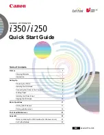 Предварительный просмотр 1 страницы Canon i250 Series Quick Start Manual