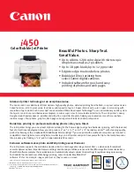 Canon I450 - i 450 Color Inkjet Printer Brochure & Specs предпросмотр