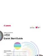 Canon I450 - i 450 Color Inkjet Printer Quick Start Manual предпросмотр