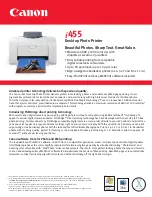 Canon i455 Series Brochure & Specs предпросмотр