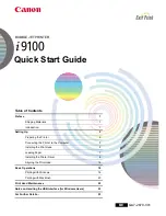 Предварительный просмотр 1 страницы Canon i9100 Series Quick Start Manual