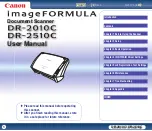 Canon IMAGE FORMULA DR-2010C User Manual preview