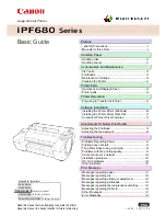 Canon image Prograf iPF680 Series Basic Manual preview