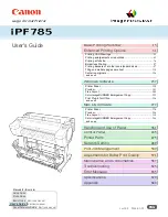 Canon image Prograf iPF785 Series User Manual preview