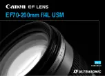 Canon IMAGE STABILIZER EF70-200MM F/4L IS USM User Manual preview