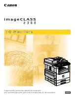 Предварительный просмотр 1 страницы Canon ImageCLASS 2300 Printer Manual