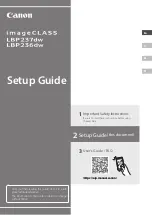 Canon imageCLASS LBP237dw Setup Manual предпросмотр