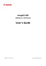 Предварительный просмотр 1 страницы Canon IMAGECLASS LBP654CDW User Manual