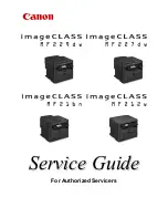 Предварительный просмотр 1 страницы Canon imageCLASS MF200 Series Service Manual