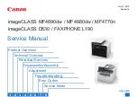 Canon imageCLASS MF4890dw Service Manual preview