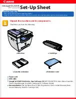 Canon imageCLASS MF5530 Setup Sheet предпросмотр