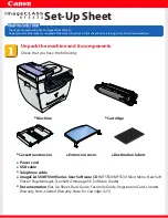 Preview for 1 page of Canon imageCLASS MF5550 Setup Sheet