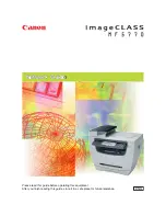 Предварительный просмотр 1 страницы Canon imageCLASS MF5770 Remote Ui Manual