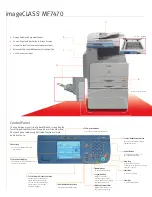 Предварительный просмотр 2 страницы Canon imageCLASS MF7470 Specification