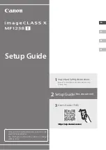 Canon imageCLASS X MF 1238 II Setup Manual предпросмотр