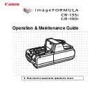 Preview for 1 page of Canon imageFORMULA CR-135i High-Volu Operation & Maintenance Manual