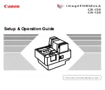 Предварительный просмотр 1 страницы Canon imageFormula CR-150 Setup & Operation Manual