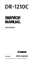 Предварительный просмотр 1 страницы Canon imageFORMULA DR-1210C Service Manual