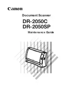 Предварительный просмотр 1 страницы Canon imageFORMULA DR-2050C Maintenance Manual