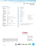 Предварительный просмотр 4 страницы Canon imageFormula DR-6010C Specifications