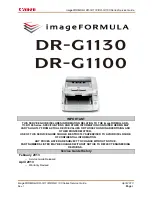 Canon imageFORMULA DR-G1100 Production Document Scanner Service Manual preview