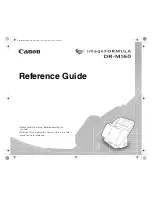 Предварительный просмотр 1 страницы Canon imageFORMULA DR-M160 Reference Manual