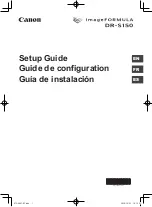 Предварительный просмотр 1 страницы Canon imageFORMULA DR-S150 Setup Manual
