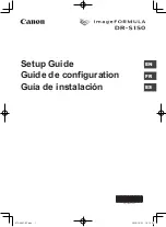 Canon imageFORMULA DR-S150 Setup Manual preview