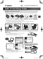 Предварительный просмотр 3 страницы Canon imageFORMULA DR-S150 Setup Manual