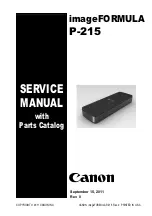 Предварительный просмотр 1 страницы Canon imageFORMULA P-215 Service Manual