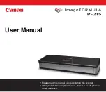 Предварительный просмотр 1 страницы Canon imageFORMULA P-215 User Manual