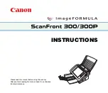 Предварительный просмотр 1 страницы Canon imageFORMULA ScanFront 300 Instructions Manual