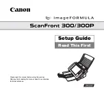 Предварительный просмотр 1 страницы Canon imageFORMULA ScanFront 300 Setup Manual