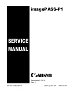 Canon imagePASS-P1 Service Manual предпросмотр