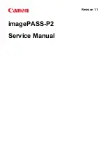 Canon imagePASS-P2 Service Manual предпросмотр