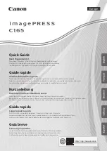 Canon imagePRESS C165 Quick Manual предпросмотр