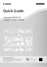 Canon imagePRESS C650 Quick Manual предпросмотр